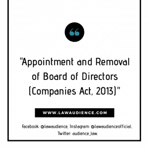 Read more about the article APPOINTMENT AND REMOVAL OF BOARD OF DIRECTORS