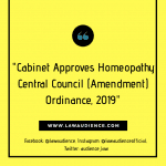 Cabinet Approves Homeopathy Central Council (Amendment) Ordinance, 2019