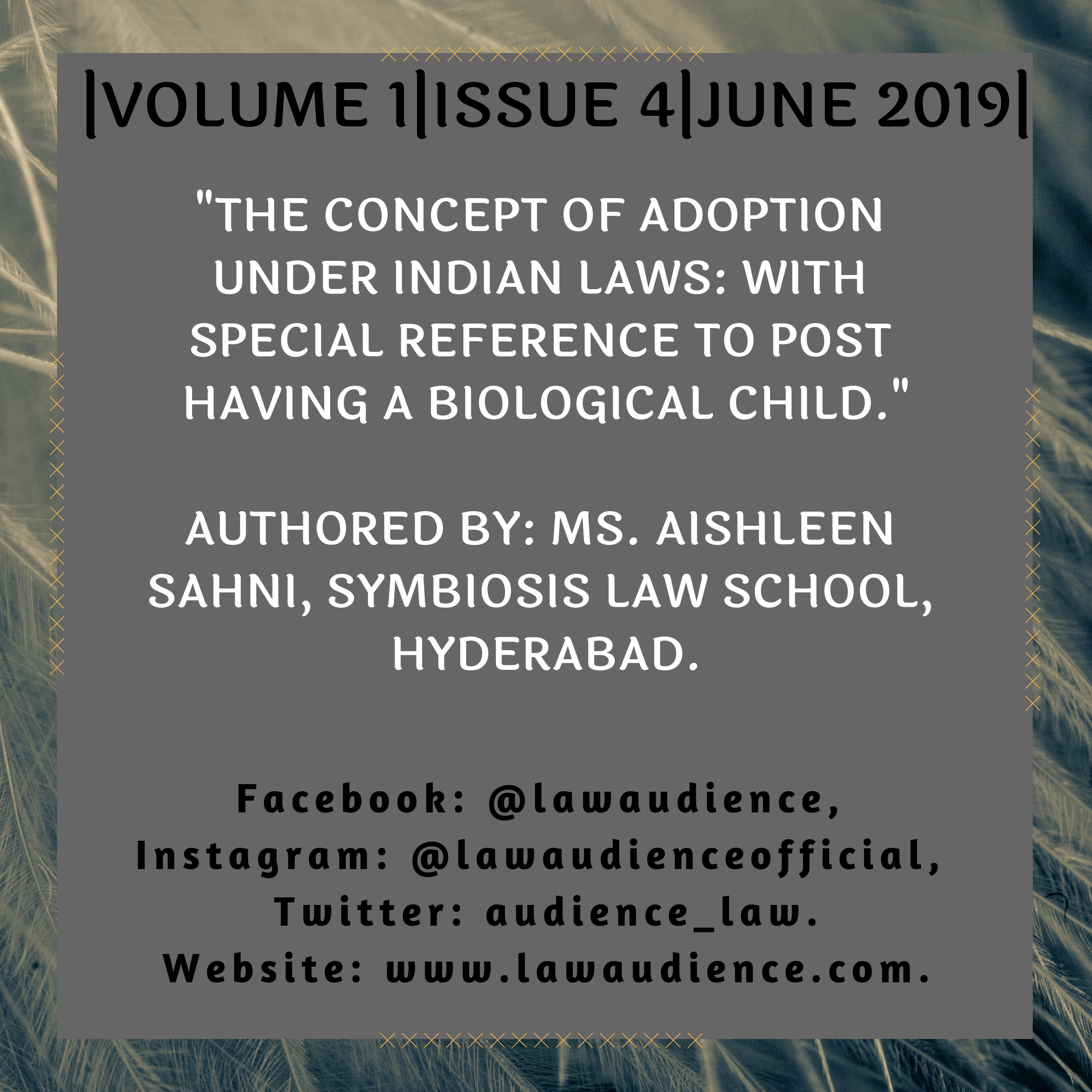 Read more about the article THE CONCEPT OF ADOPTION UNDER INDIAN LAWS: WITH SPECIAL REFERENCE TO POST HAVING A BIOLOGICAL CHILD.