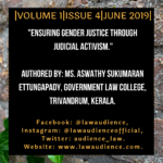 ENSURING GENDER JUSTICE THROUGH JUDICIAL ACTIVISM.