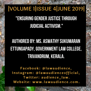 Read more about the article ENSURING GENDER JUSTICE THROUGH JUDICIAL ACTIVISM.