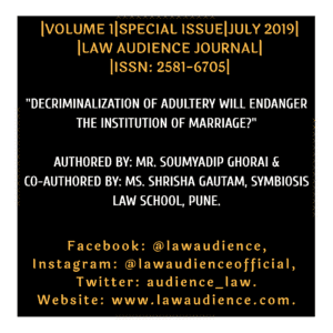 Read more about the article DECRIMINALIZATION OF ADULTERY WILL ENDANGER THE INSTITUTION OF MARRIAGE?