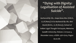 Read more about the article Dying with Dignity: Legalisation of Assisted Suicide