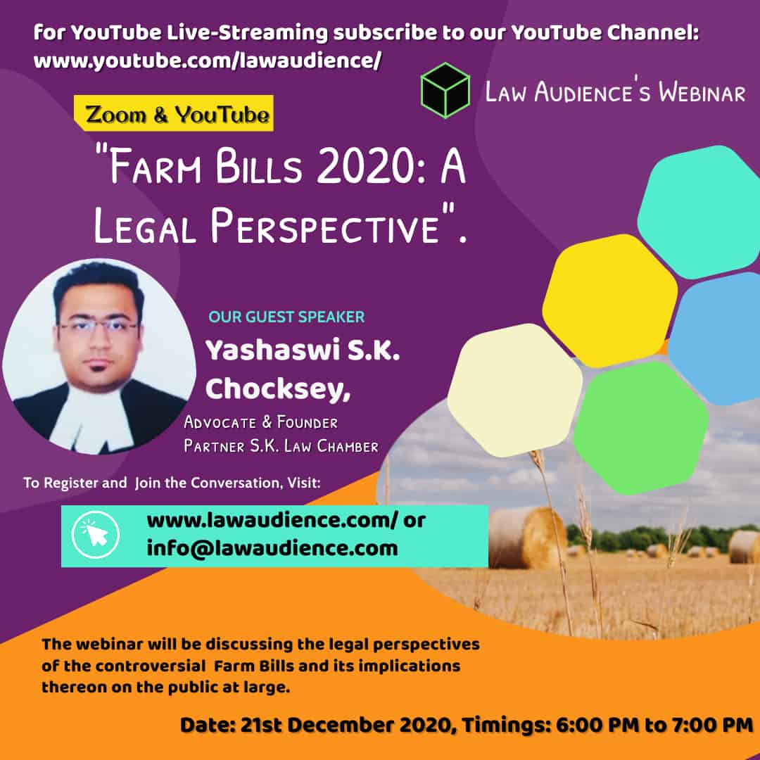 You are currently viewing Law Audience’s Webinar on Farm Bills 2020: A Legal Perspective
