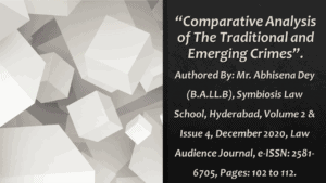 Read more about the article Comparative Analysis of The Traditional and Emerging Crimes