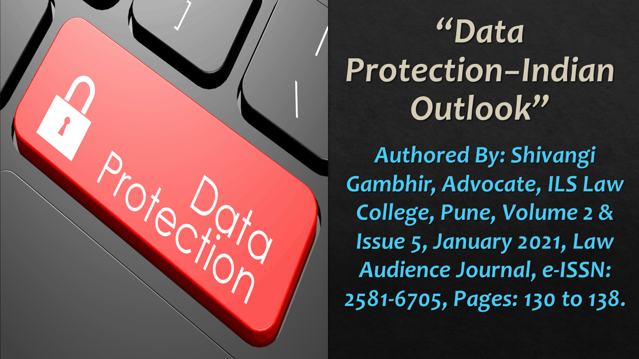 You are currently viewing Data Protection−Indian Outlook