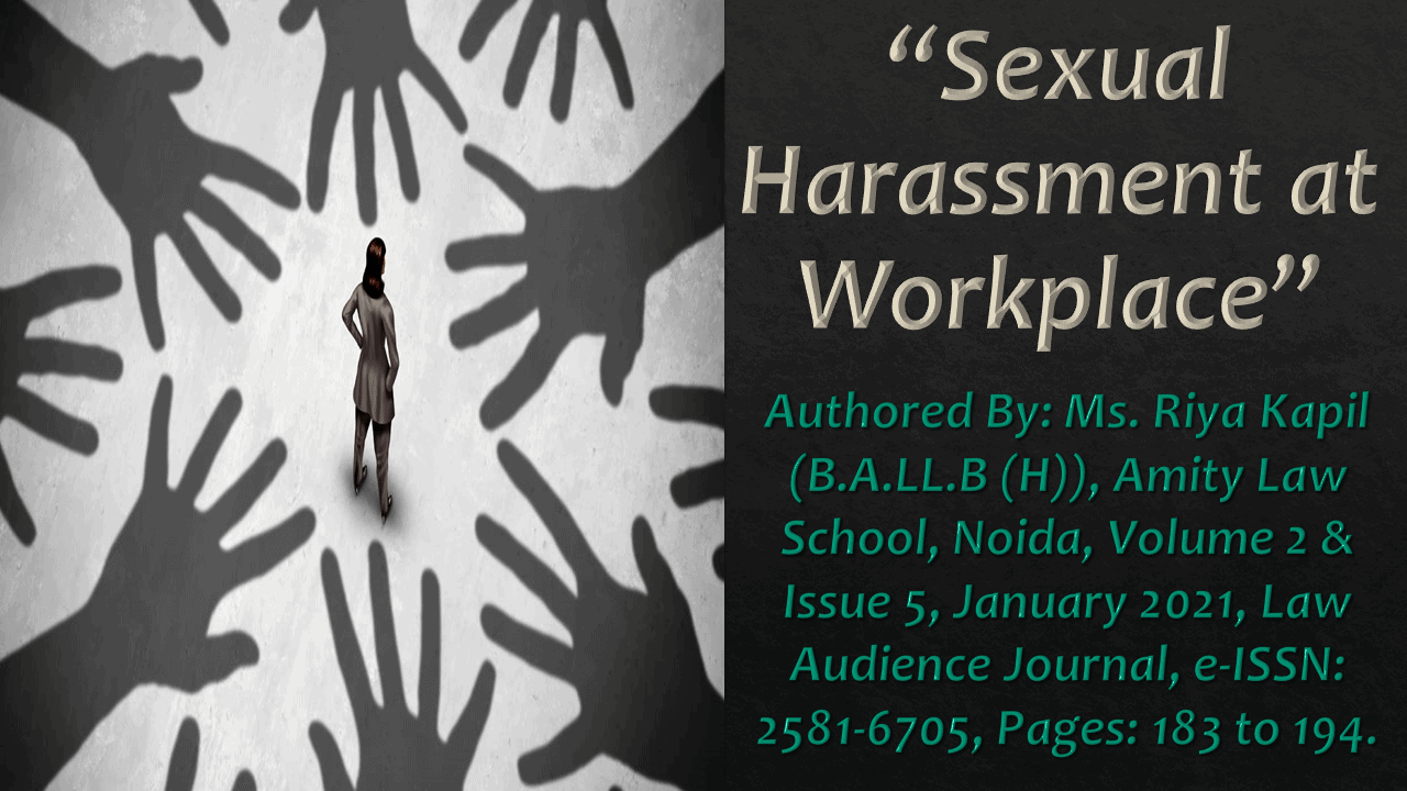 You are currently viewing Sexual Harassment at Workplace