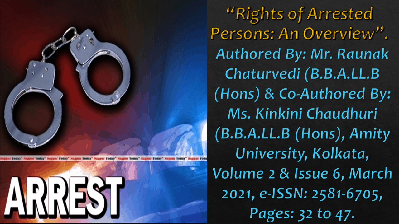 Read more about the article Rights of Arrested Persons: An Overview