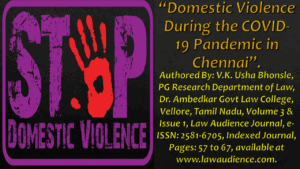 Read more about the article Domestic Violence During the COVID-19 Pandemic in Chennai