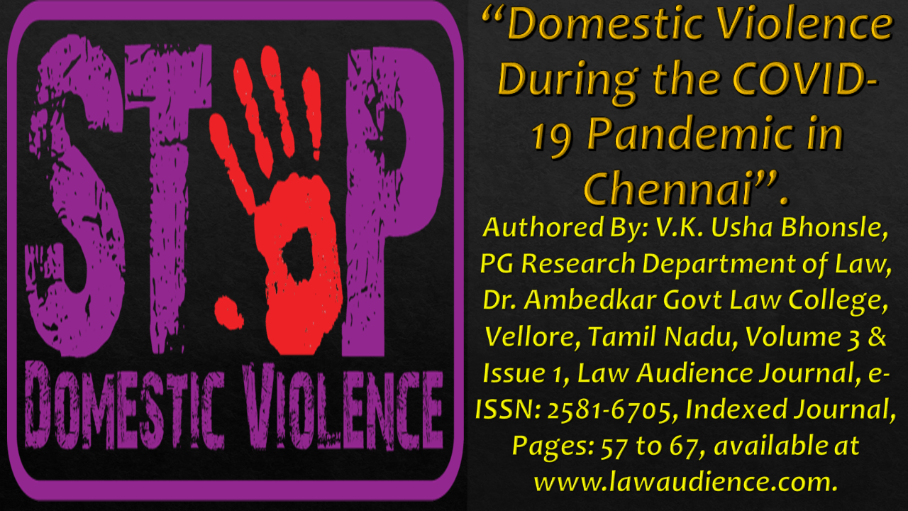You are currently viewing Domestic Violence During the COVID-19 Pandemic in Chennai