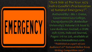 Read more about the article Dark Side of The Year 1975 – (Indira Gandhi’s Proclamation of National Emergency)