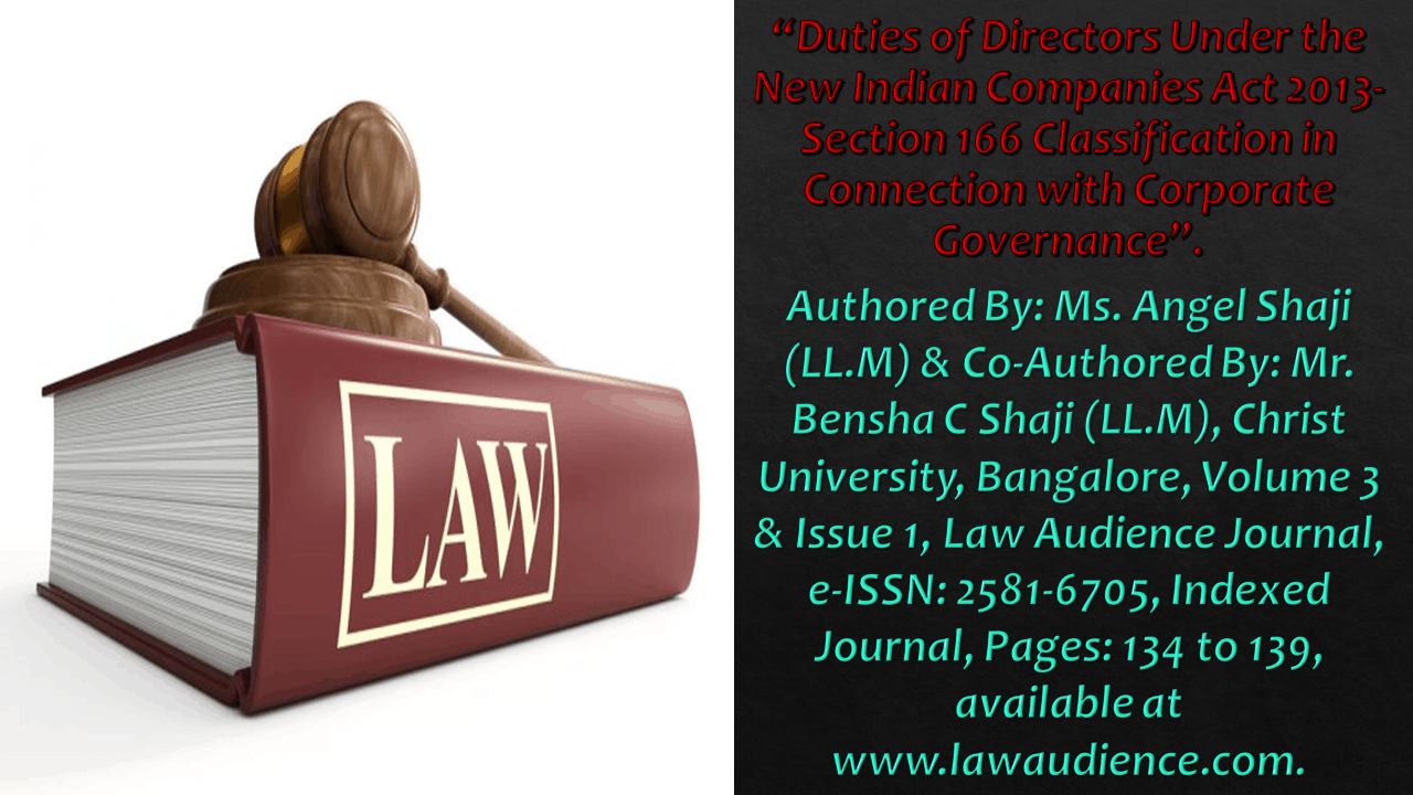 You are currently viewing Duties of Directors Under the New Indian Companies Act 2013- Section 166 Classification in Connection with Corporate Governance