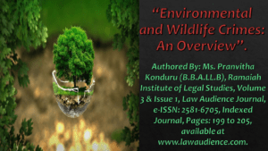 Read more about the article Environmental and Wildlife Crimes: An Overview