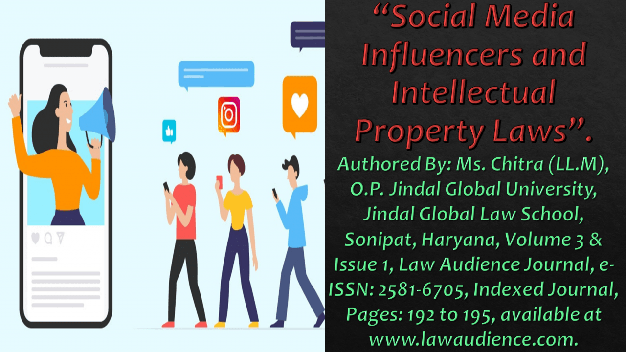 Read more about the article Social Media Influencers and Intellectual Property Laws