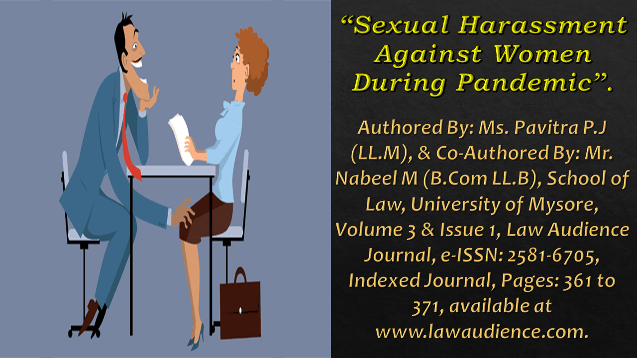 Read more about the article Sexual Harassment Against Women During Pandemic