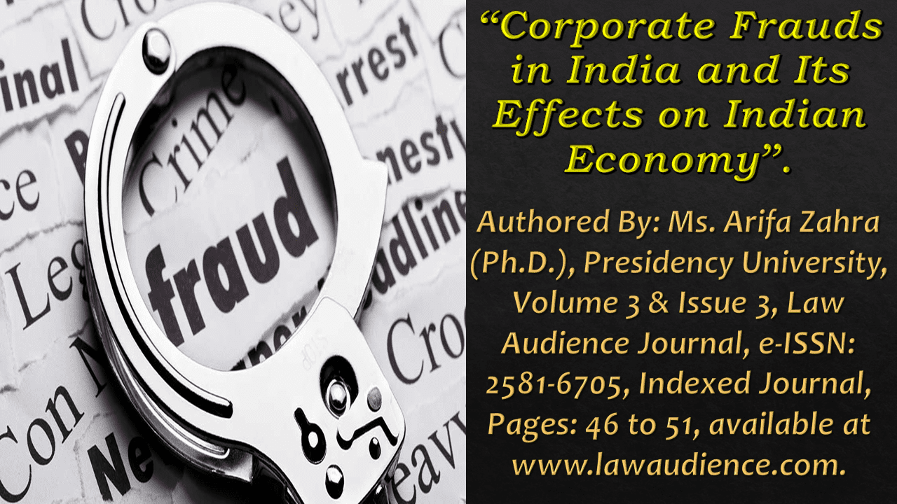 You are currently viewing Corporate Frauds in India and Its Effects on Indian Economy