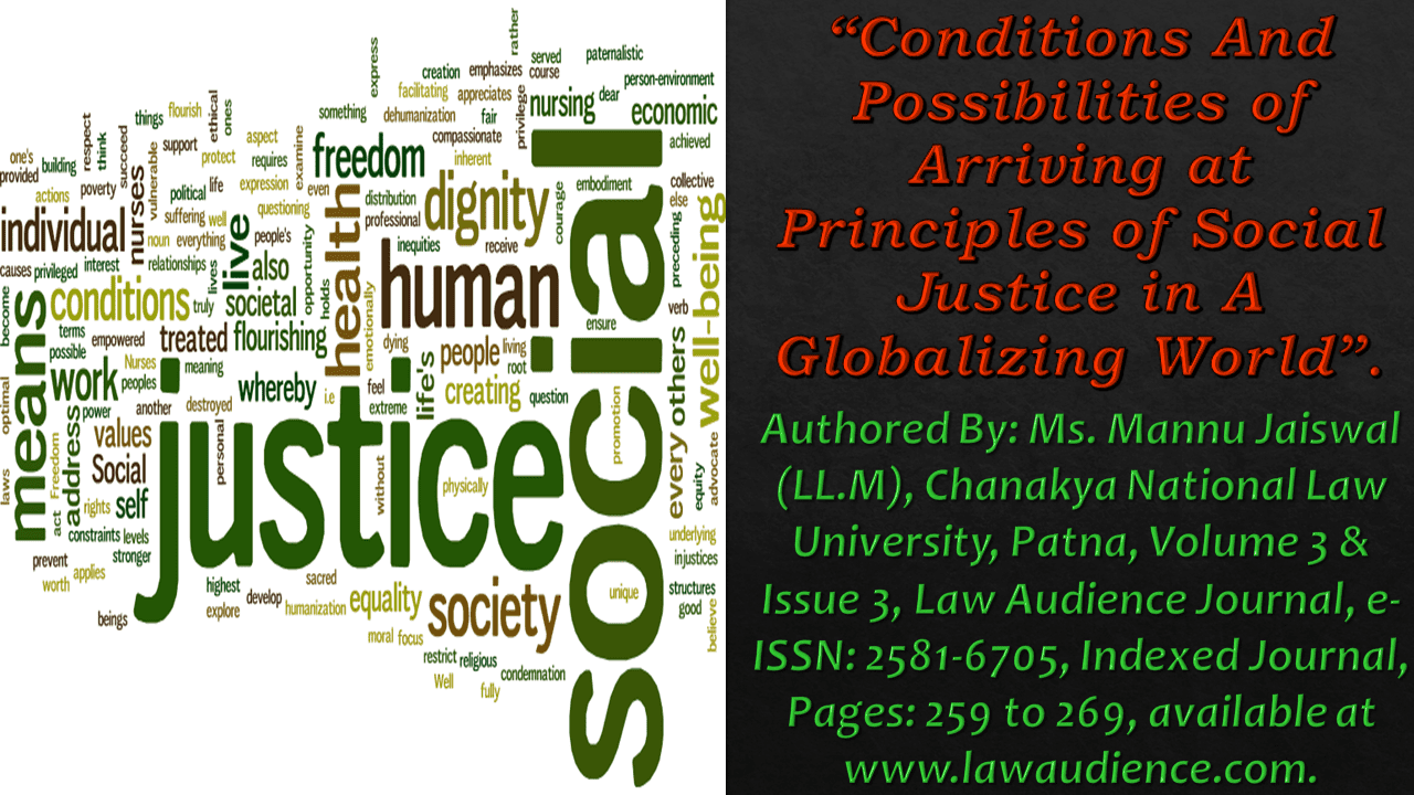 Read more about the article Conditions And Possibilities of Arriving at Principles of Social Justice in A Globalizing World