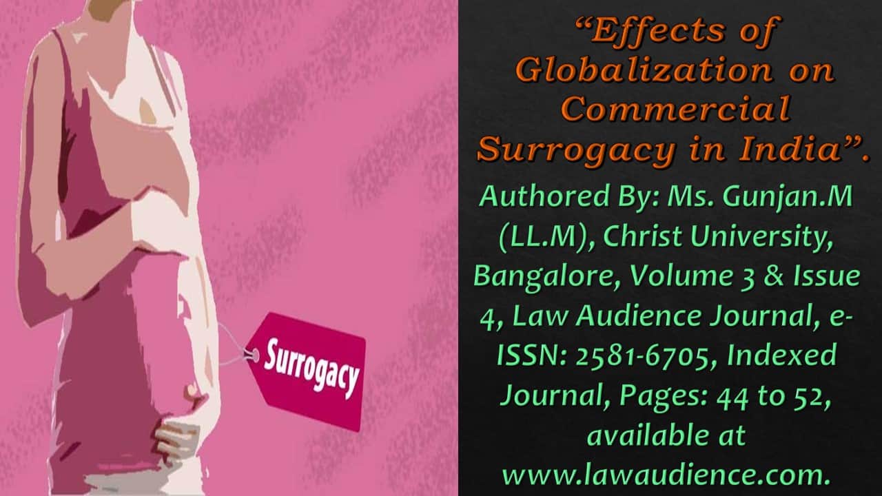 You are currently viewing Effects of Globalization on Commercial Surrogacy in India