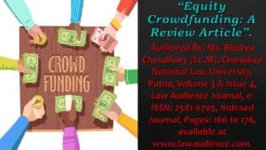 Read more about the article Equity Crowdfunding: A Review Article