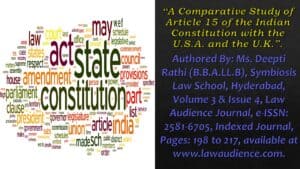 Read more about the article A Comparative Study of Article 15 of the Indian Constitution with the U.S.A. and the U.K.
