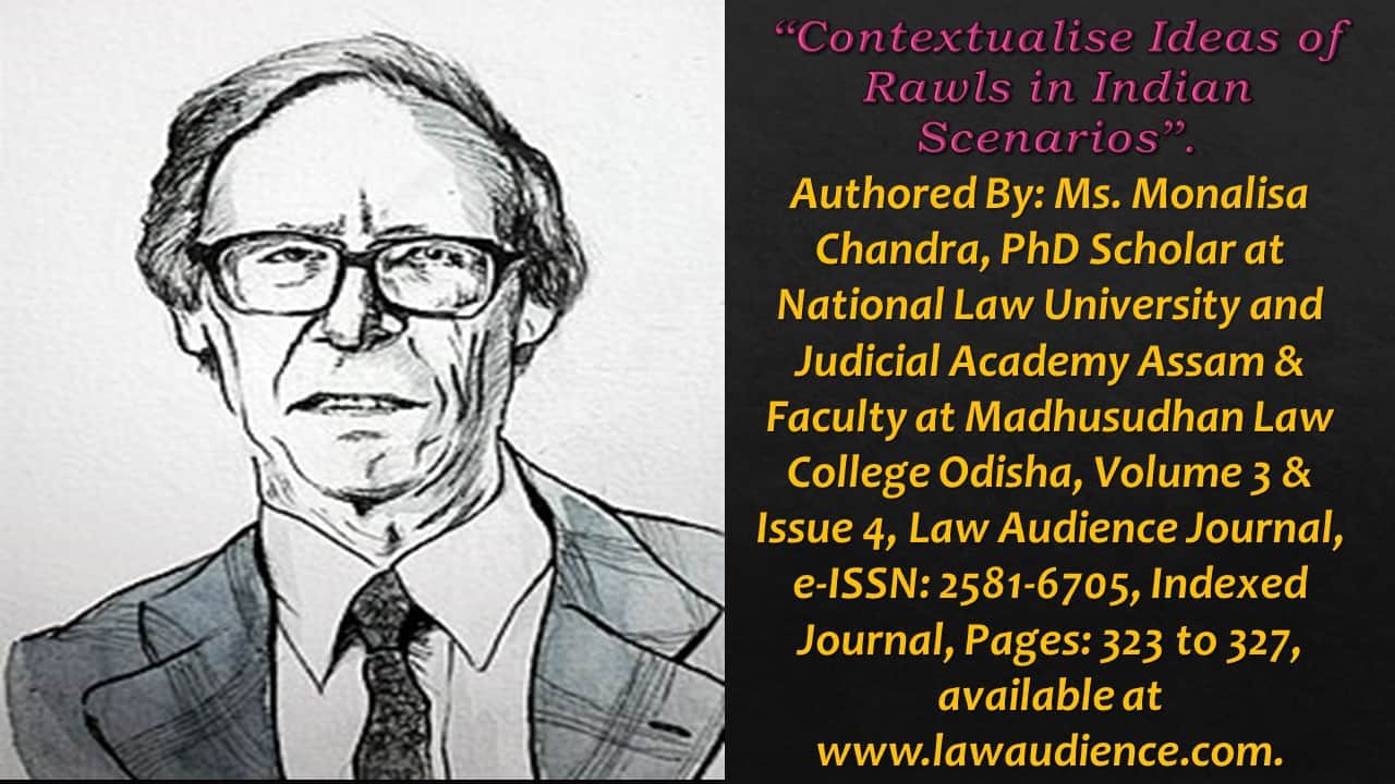 You are currently viewing Contextualise Ideas of Rawls in Indian Scenarios