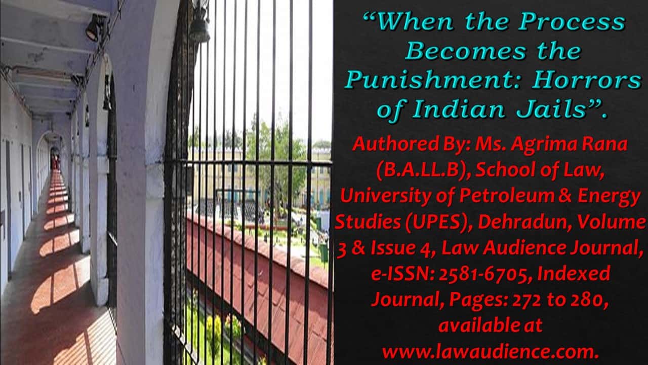 You are currently viewing When the Process Becomes the Punishment: Horrors of Indian Jails