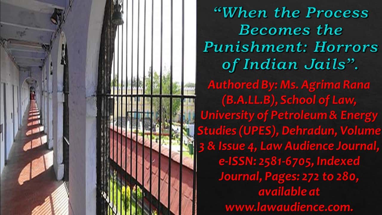 Read more about the article When the Process Becomes the Punishment: Horrors of Indian Jails