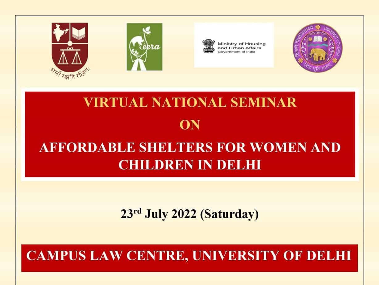 You are currently viewing Call for Papers: Virtual National Seminar on “Affordable Shelter for Street Women and Children: A case study of Delhi”