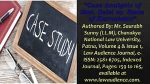 Read more about the article Case Analysis of Smt. Selvi vs. State of Karnataka
