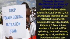 Read more about the article Female Genital Mutilation in View of Human Rights