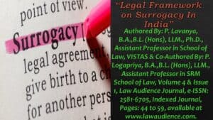 Read more about the article Legal Framework on Surrogacy In India