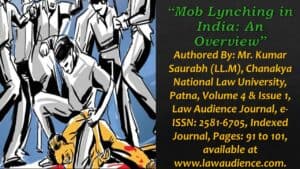 Read more about the article Mob Lynching in India: An Overview