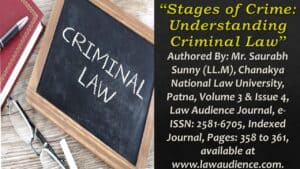 Read more about the article Stages of Crime: Understanding Criminal Law