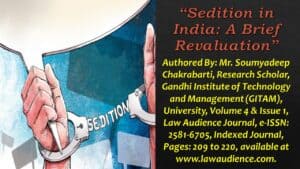 Read more about the article Sedition in India: A Brief Revaluation