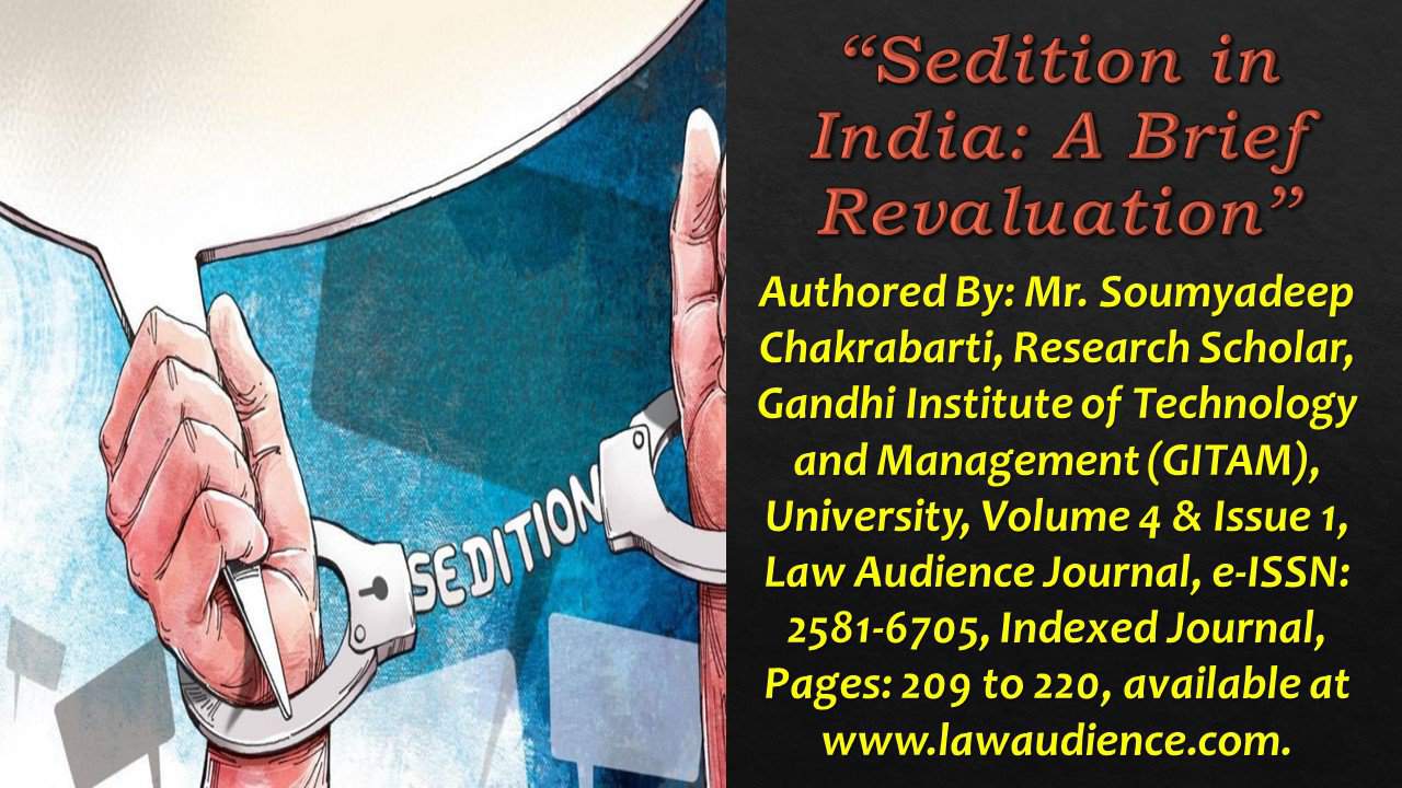 You are currently viewing Sedition in India: A Brief Revaluation