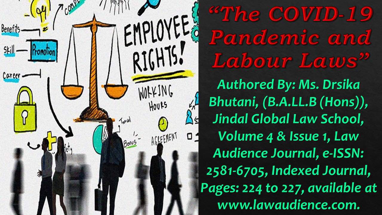You are currently viewing The COVID-19 Pandemic and Labour Laws