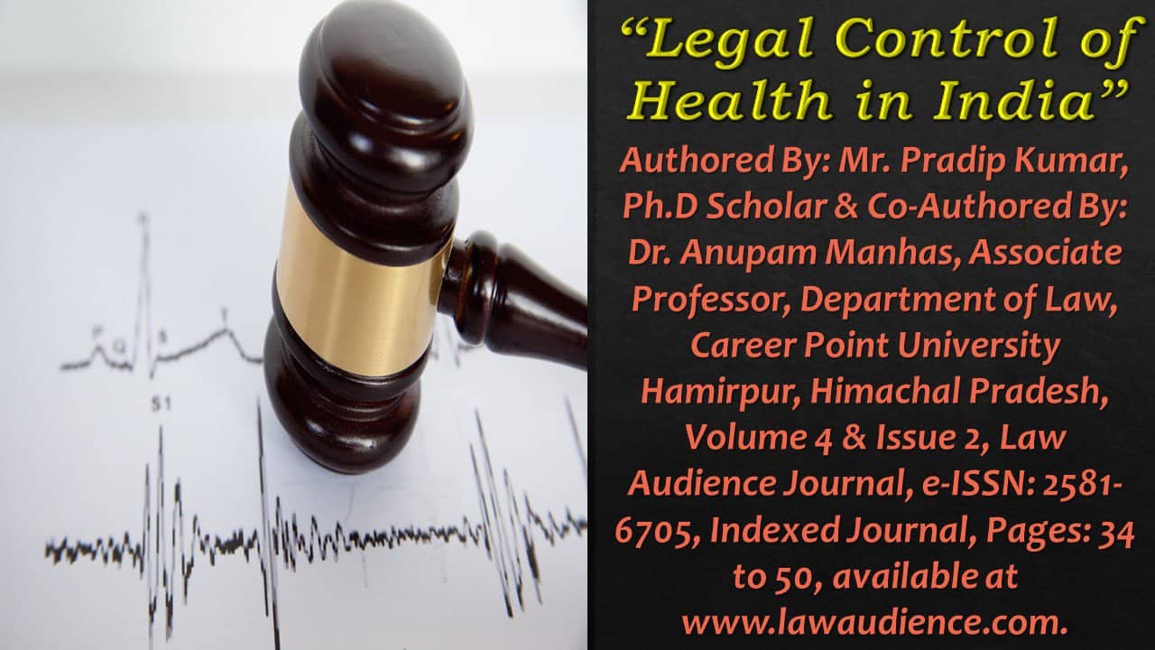 You are currently viewing Legal Control of Health in India