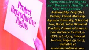 Read more about the article Reproductive Rights and Women’s Health: A New Prospective