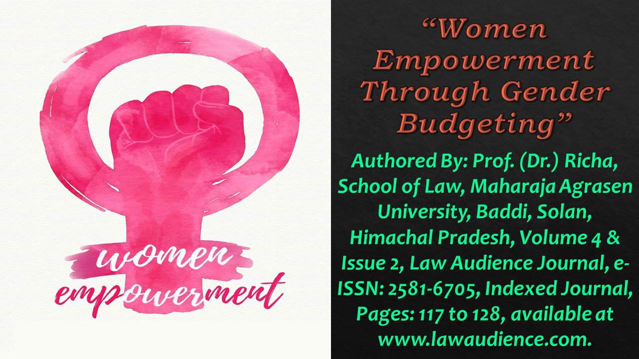 You are currently viewing Women Empowerment Through Gender Budgeting