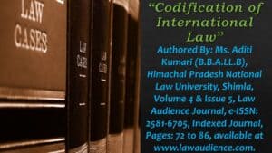 Read more about the article Codification of International Law