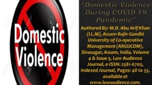 Read more about the article Domestic Violence During COVID-19 Pandemic