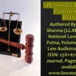 Personal Laws And Fundamental Rights