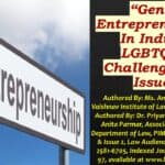 Gender Entrepreneurship In India Of LGBTQIA+: Challenges And Issues