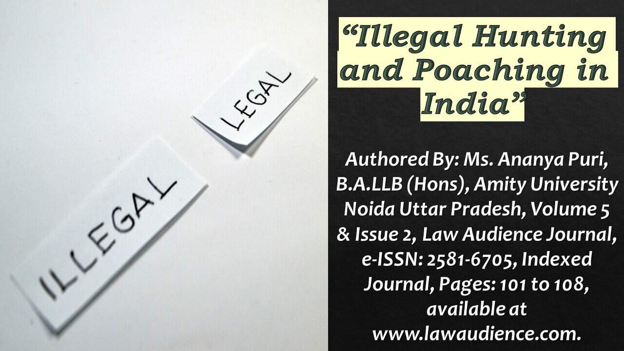 Read more about the article Illegal Hunting and Poaching in India