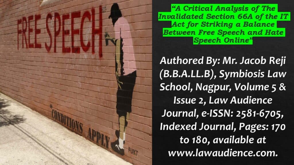 A Critical Analysis Of The Invalidated Section 66A Of The IT Act For a-critical-analysis-of-the-invalidated-section-66a-of-the-it-act-for