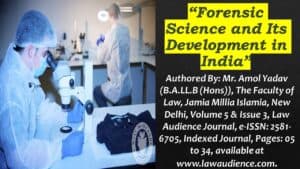 Read more about the article Forensic Science and Its Development in India