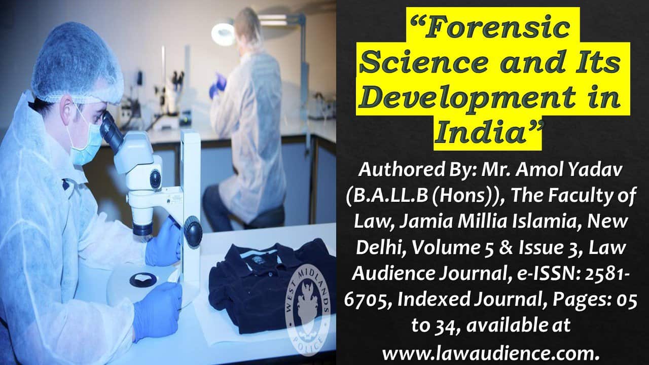 Read more about the article Forensic Science and Its Development in India