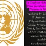 A Study on Achievements and Peace maintaining of United Nations in Modern Era