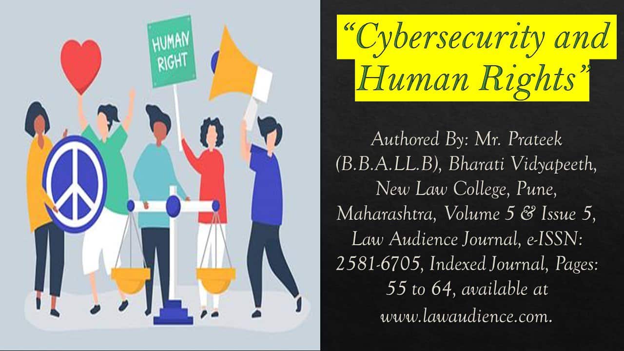 Cybersecurity and Human Rights