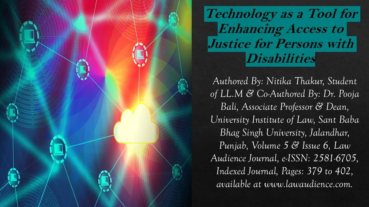 Technology as a Tool for Enhancing Access to Justice for Persons with Disabilities